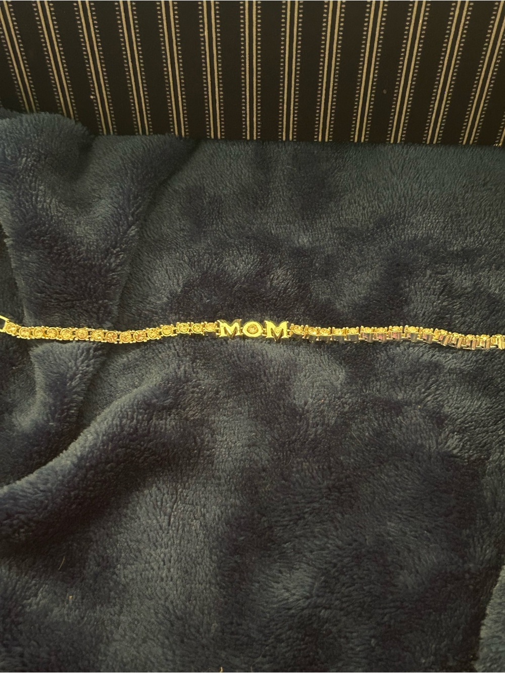 Vintage Avon Silver Tone MOM Tennis Bracelet